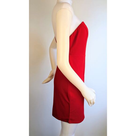 New Princess Polly Priya Minidress 8 Red Sheath One Shoulder Backless Baddie - Picture 5 of 11